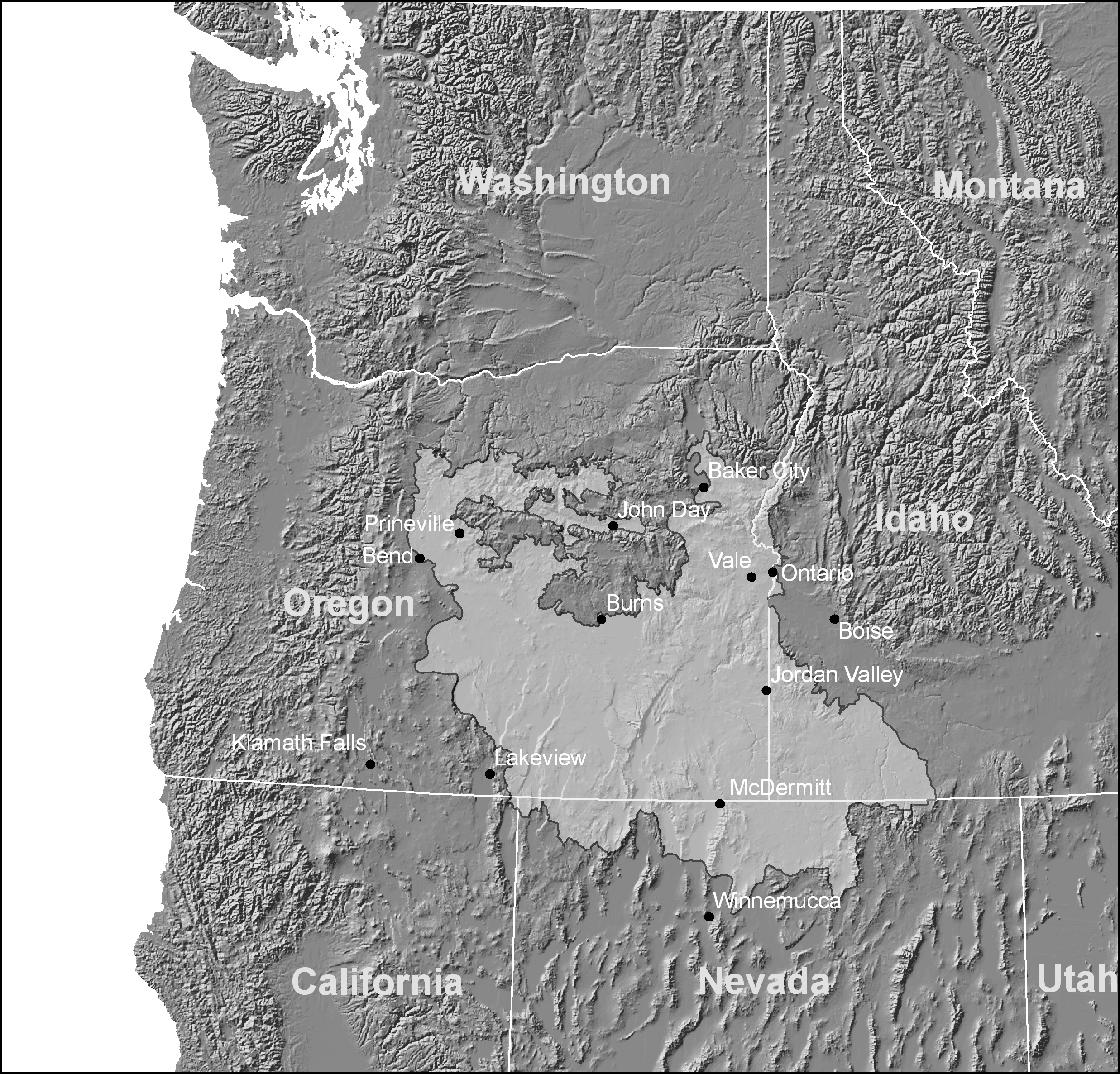 Fig. 1 High Desert Sagebrush Cooperative Area Map Fig. 1 High Desert Sagebrush Cooperative Area Map