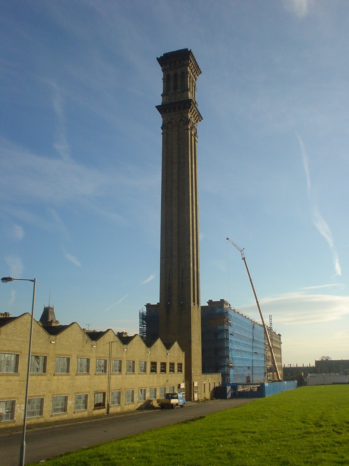 Lister Mills is by far the city's tallest structure