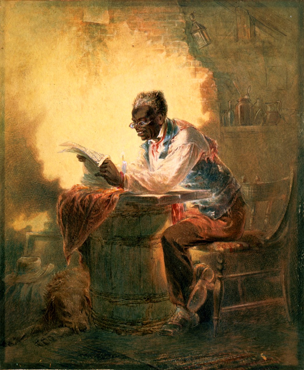 Henry Louis Stephens, untitled watercolor ( 1863) of Stephens drafting his "Greater Paradox".