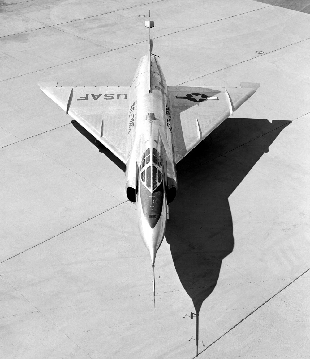  The YF-102 with straight sided fuselage