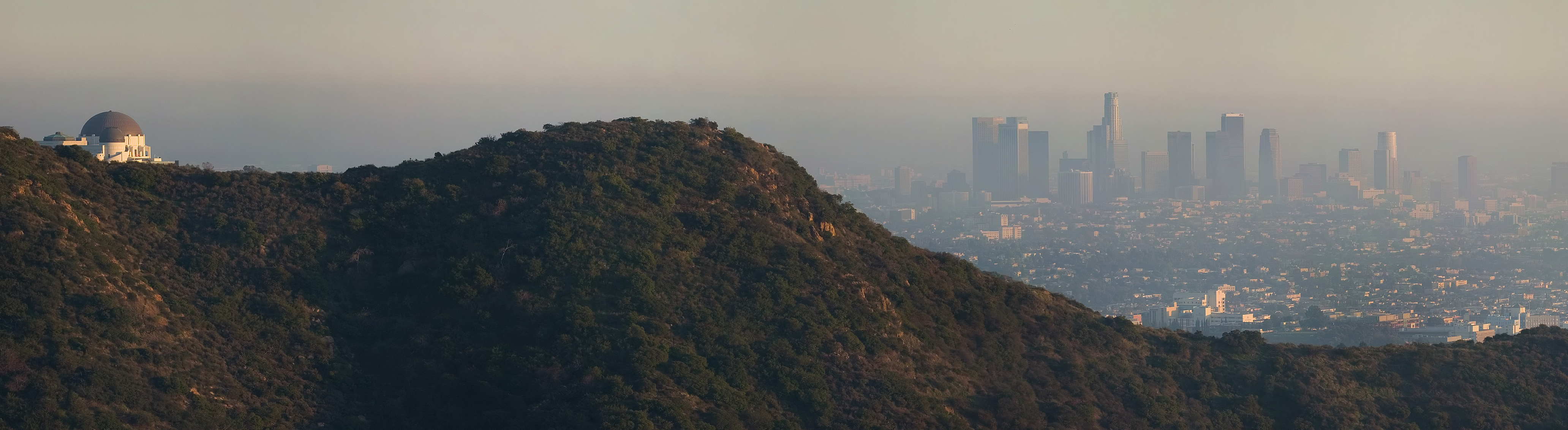  View of smog over Los Angeles