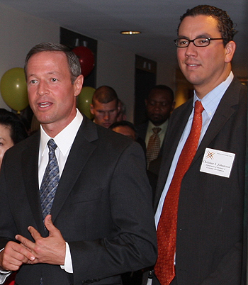 Maryland Governor Martin O'Malley and DBED Secretary Christian S. Johansson open the Maryland Biotechnology Center
