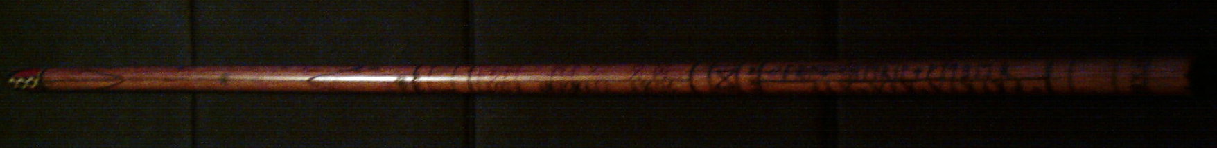 Triple Ringed Staff: Showing the carved structure of both traditional historical runes and traditional historical pictographs. Triple Ringed Staff: Showing the carved structure of both traditional historical runes and traditional historical pictographs.