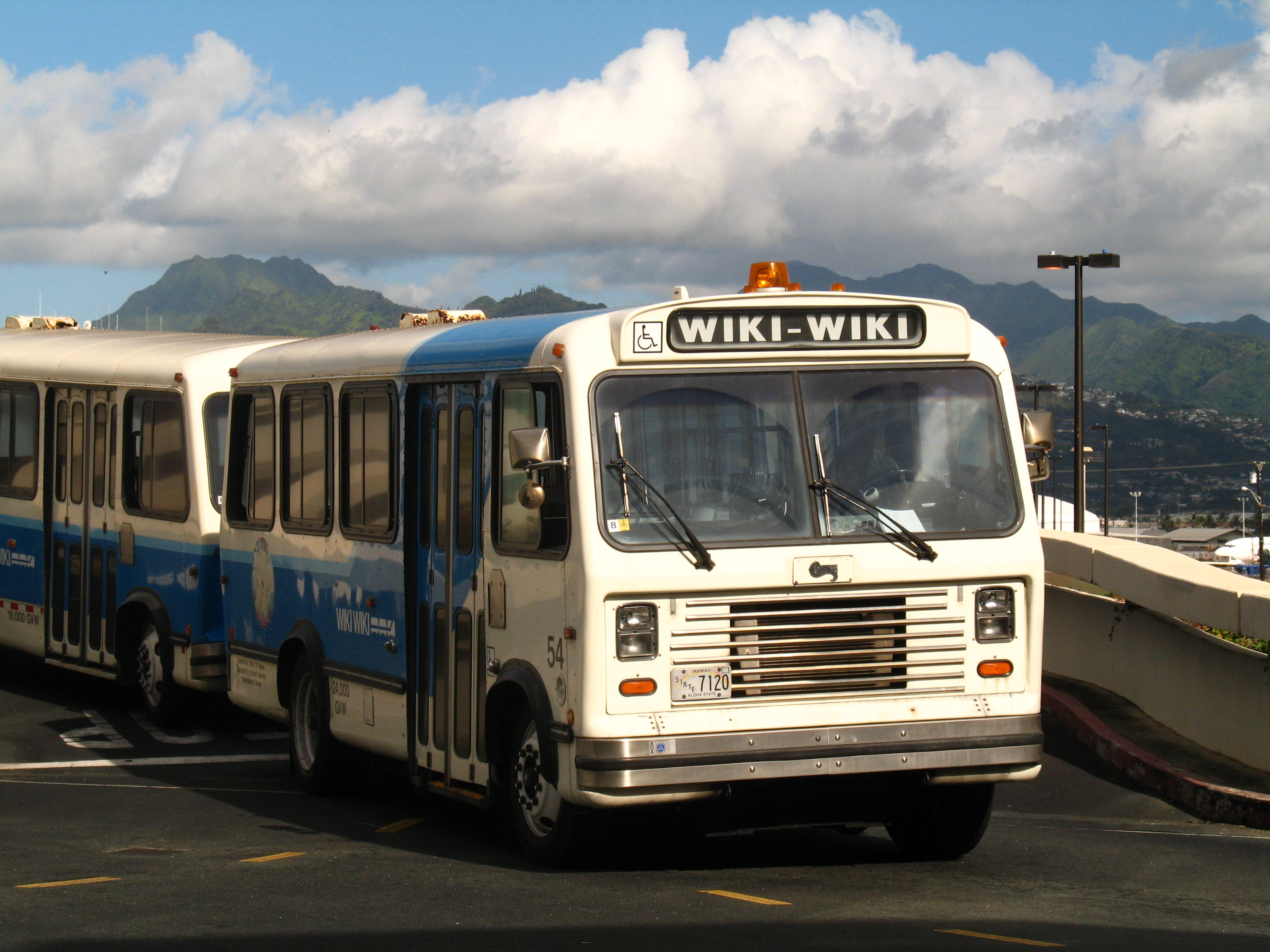 Wiki Wiki Shuttle at Honolulu International Airport. Wiki Wiki Shuttle at Honolulu International Airport.