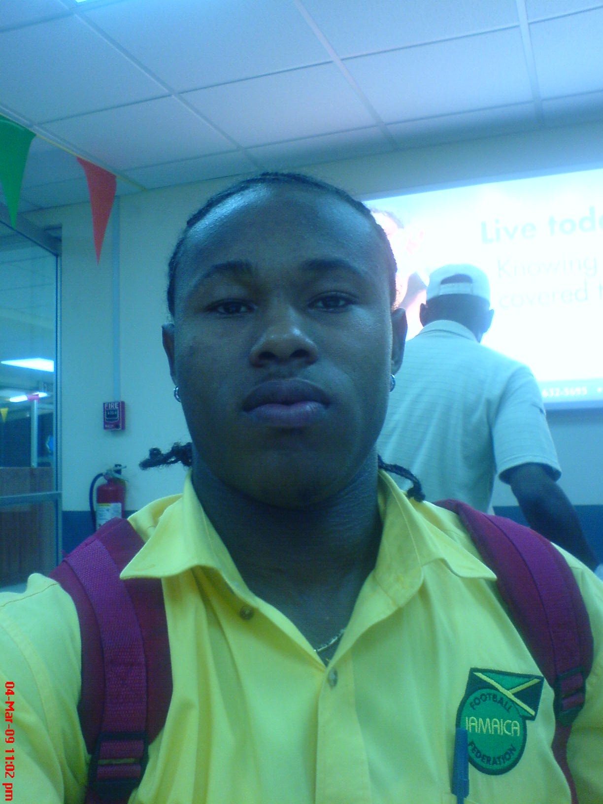 Gariece McPherson, with the Jamaica National U-21 squad on their CONCACAF qualifying tour to Tobago, March 2009
