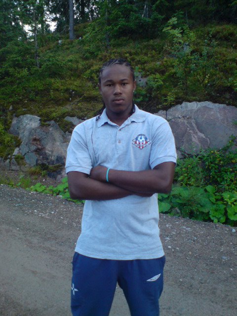 Gariece McPherson, July, 2009. On tour with his club Portmore United F.C. in Norway