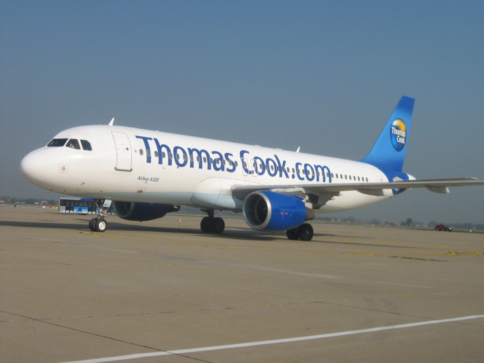 A Thomas Cook Airlines Airbus A320 at Zagreb Airport A Thomas Cook Airlines Airbus A320 at Zagreb Airport