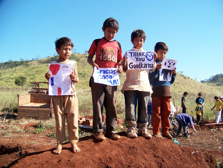 Guarani Indian Children thank Good Karma For All.