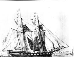 The schooner USS Enterprise, circa 1799.