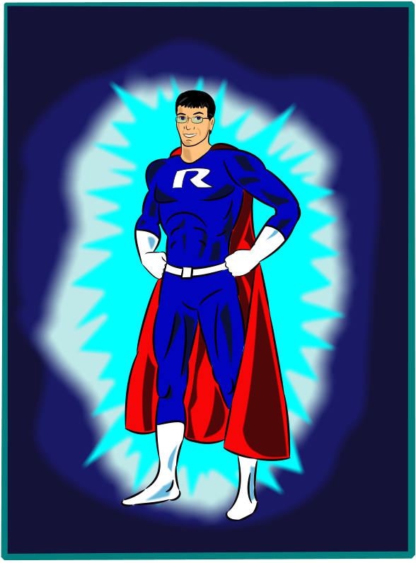 RETMAN, the superhero of Rational Emotive Behaviour Therapy cartoons