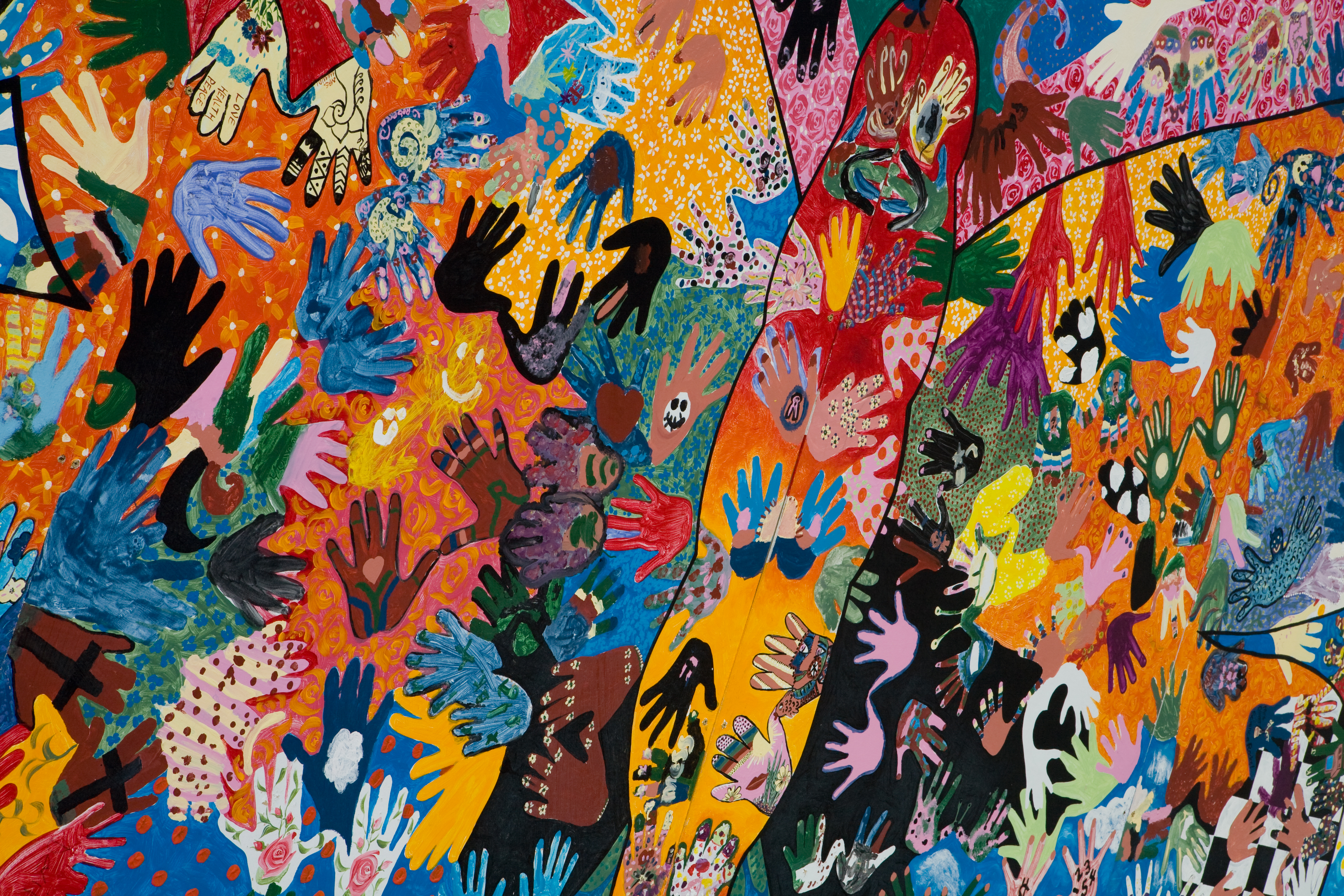 The Prentice School Hand Mural.