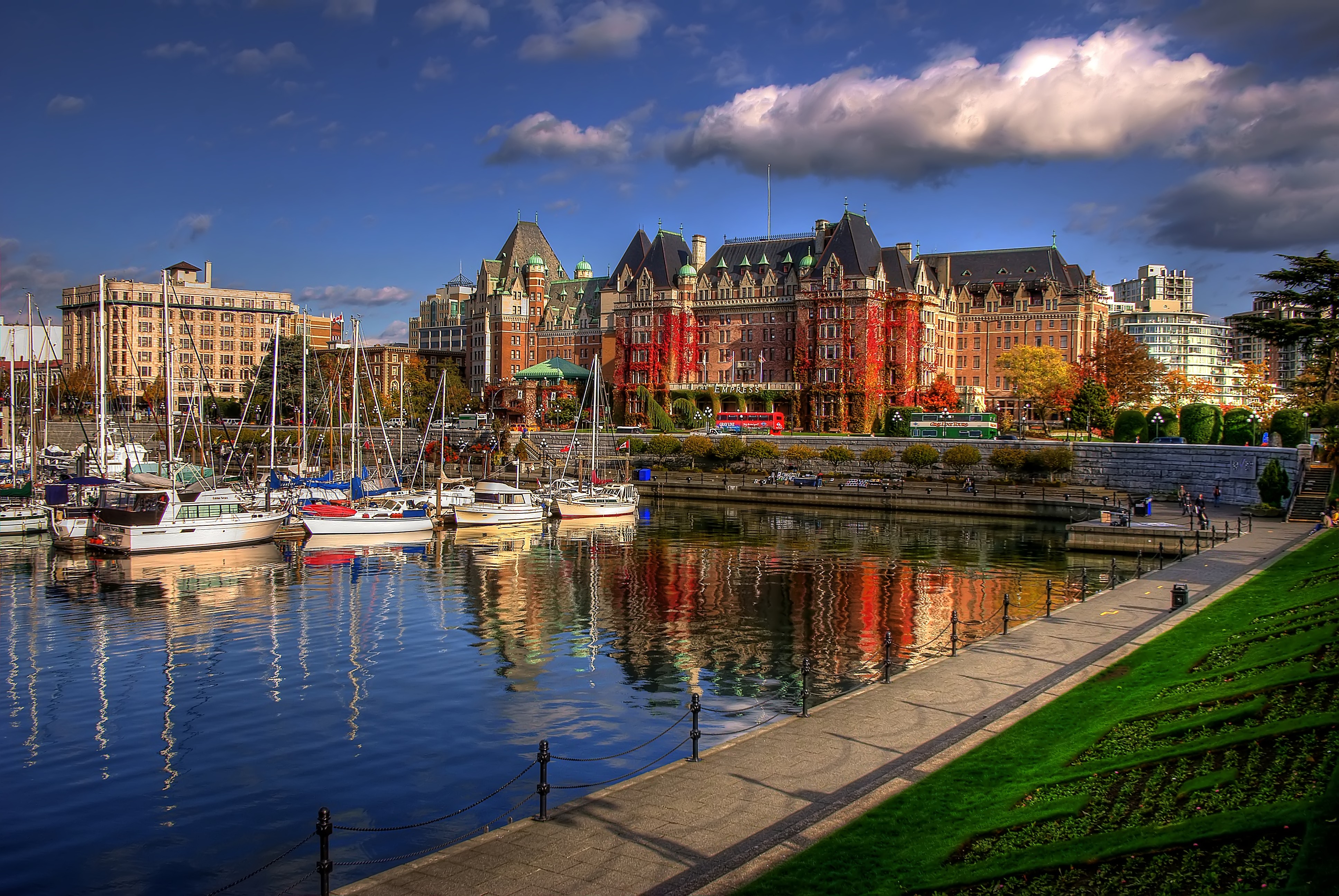 Victoria Harbour contains a lot of the city's heritage highrise buildings.