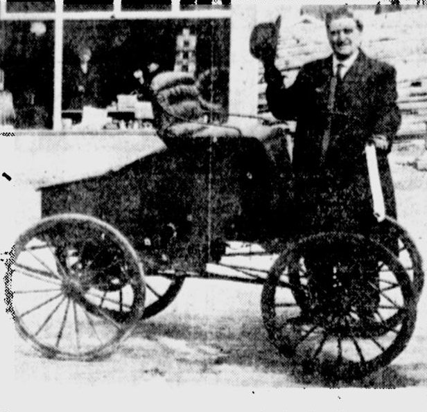 Fay L Cusick, the owner in 1920 of the Schloemer automobile 
