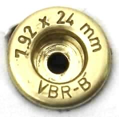 The original VBR-B head stamp of VBR-Belgium The original VBR-B head stamp of VBR-Belgium