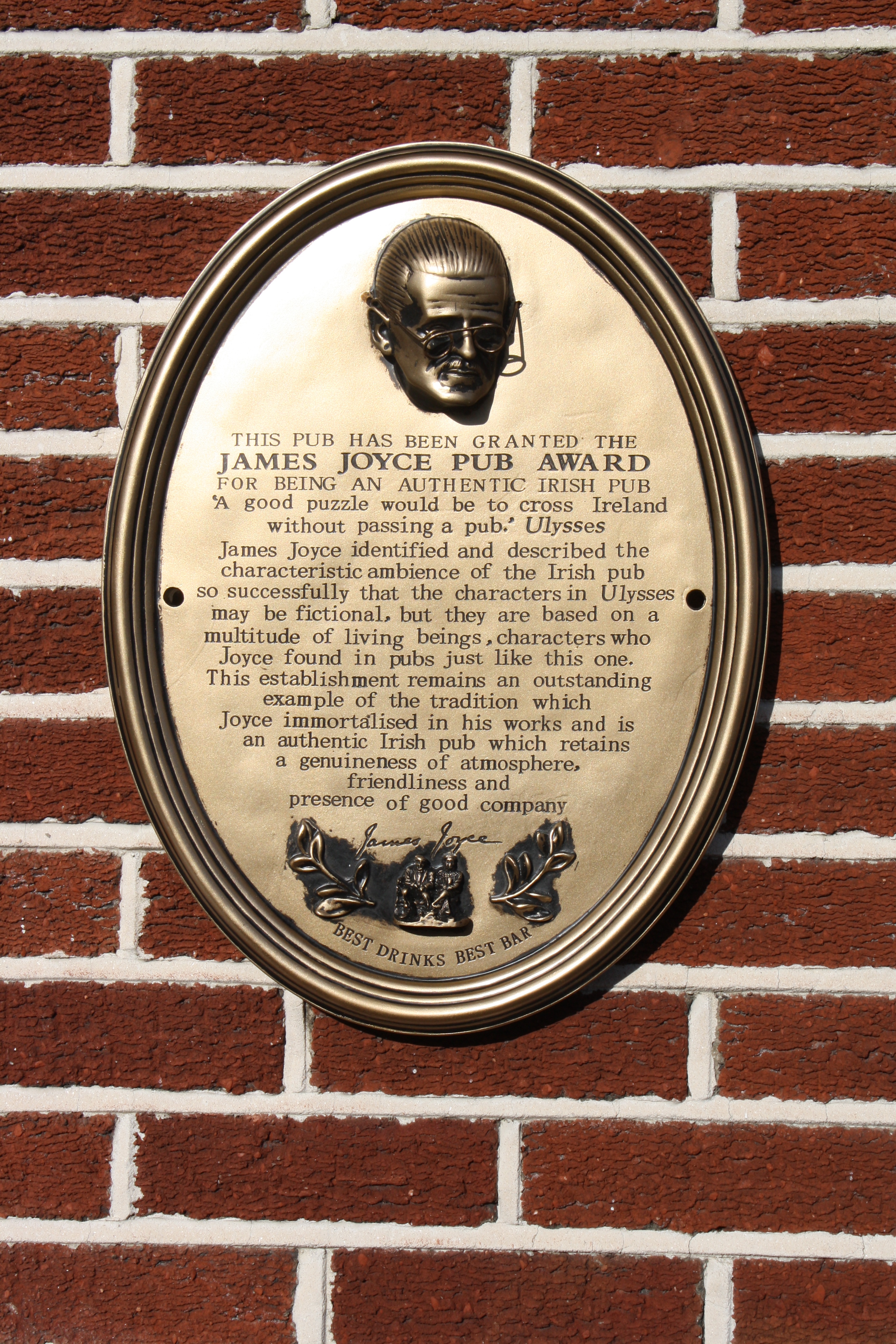 The James Joyce Pub Award.
