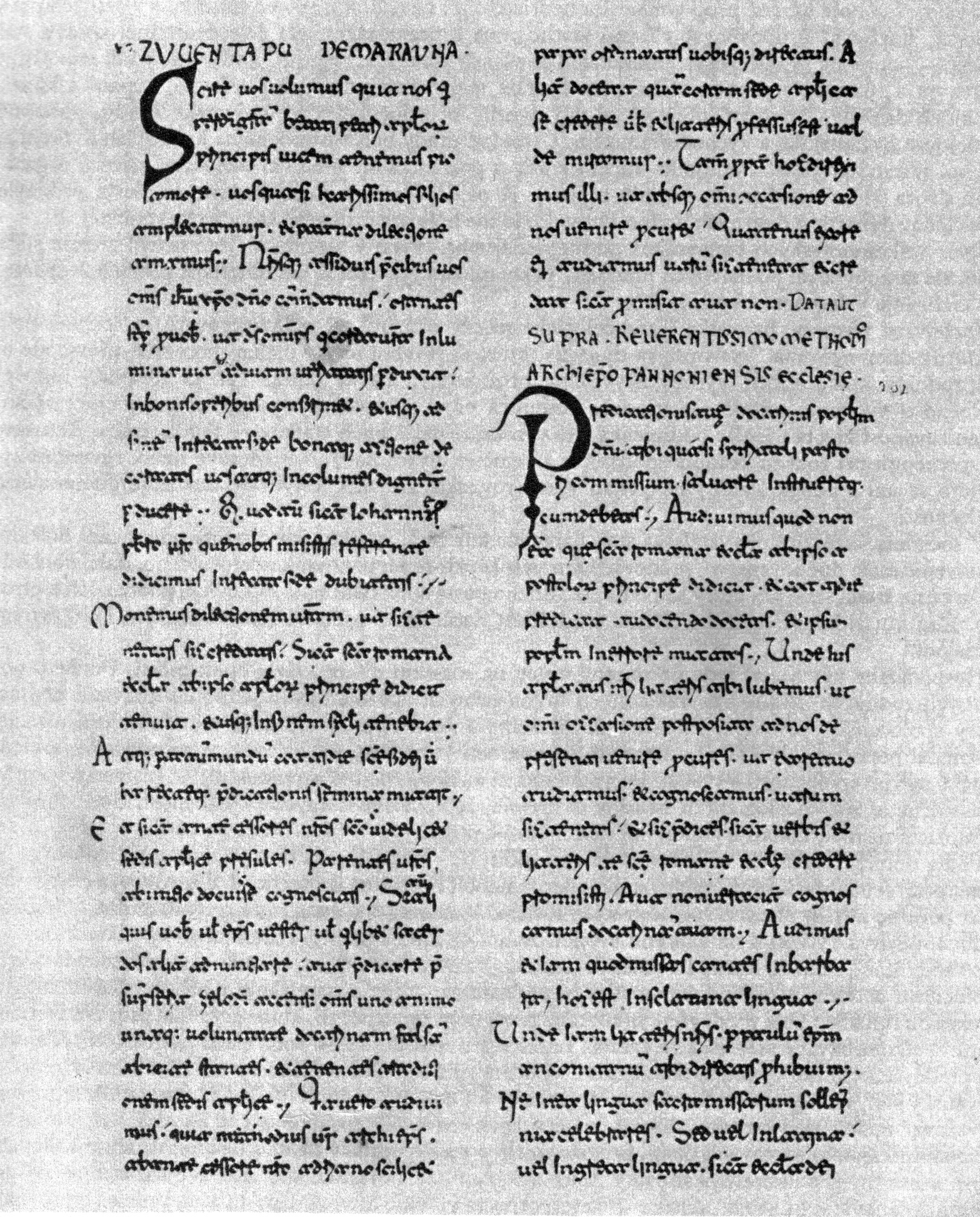 The bull "Industriae Tuae", issued in 880 by Pope John IX, permitting the use of Old Church Slavonic in the Church of Moravia