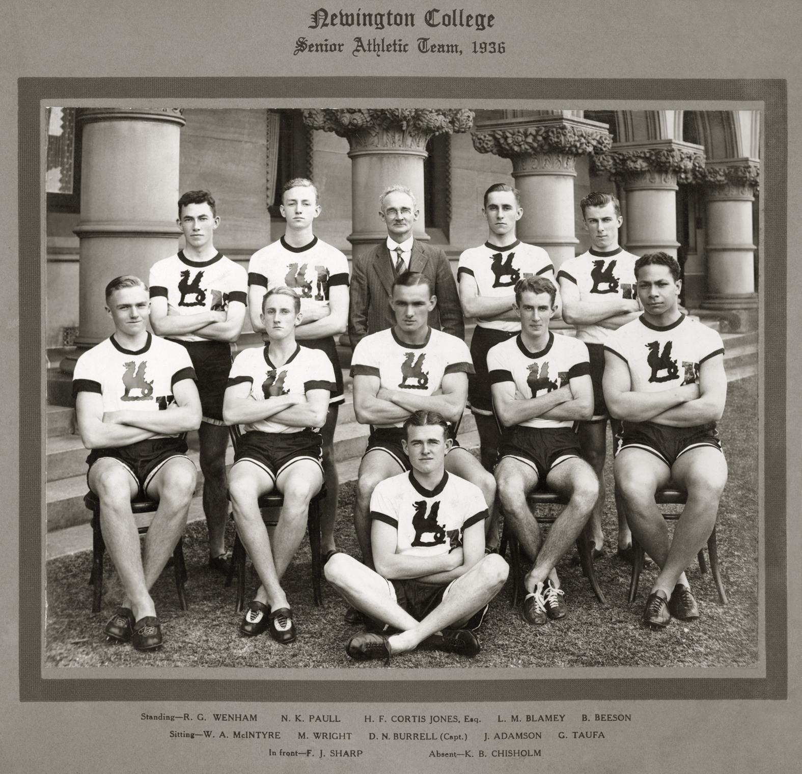 120| Harry Cortis Jones and the Newington College 1936 Senior Athletics Team