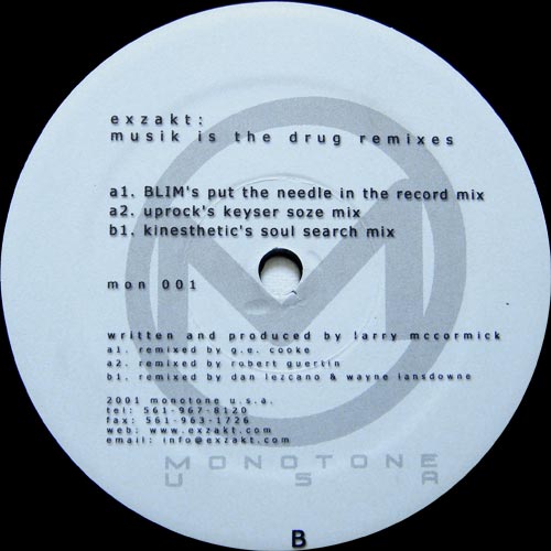 B side to the Musik Is The [...] Remixes EP
