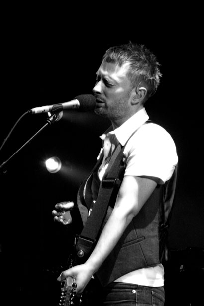 Thom Yorke, the vocalist of Radiohead, the winners in 2000 for their album Kid A.