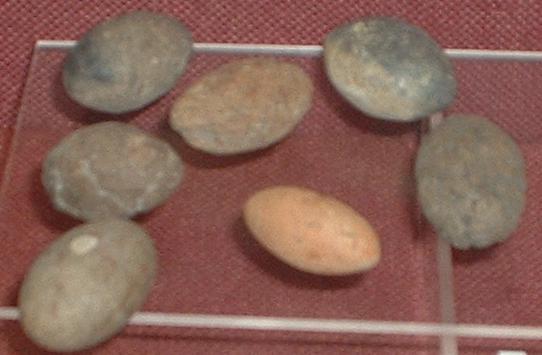 A collection of sling bullets found in Middle Age Europe