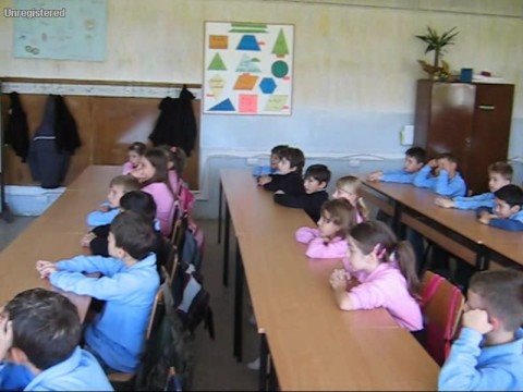 Pupils following a lesson in Kuzman Shapkarev Primary School