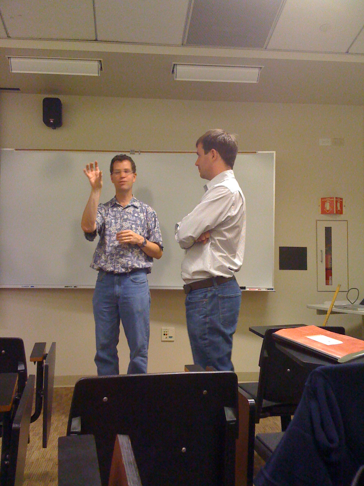 rigth|alt=picture|Prof. Skotheim (on right) with Prof. David O Morgan (on left) at Stanford University