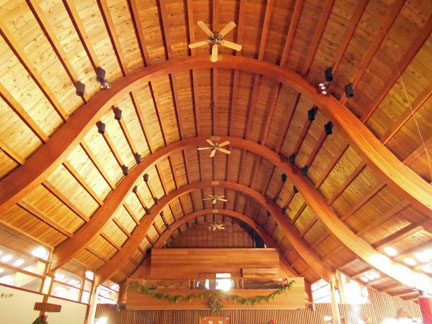 Interior of the Sanctuary balcony and loft - view from the Altar