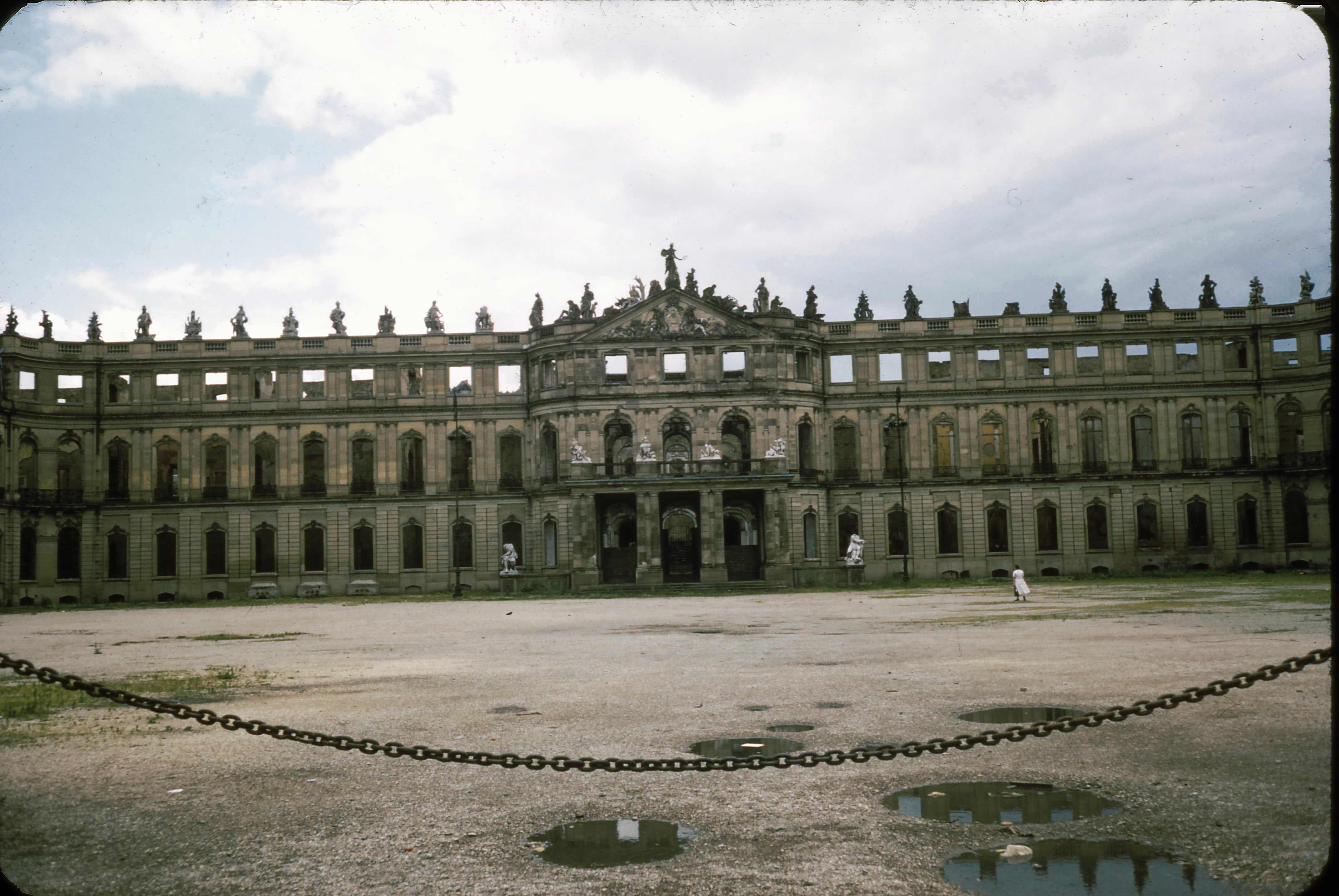 1956 photo of the New Palace, destroyed during the war