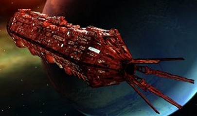 Red Dwarf ship as seen in the re-mastered Series I to III, and in Series VIII