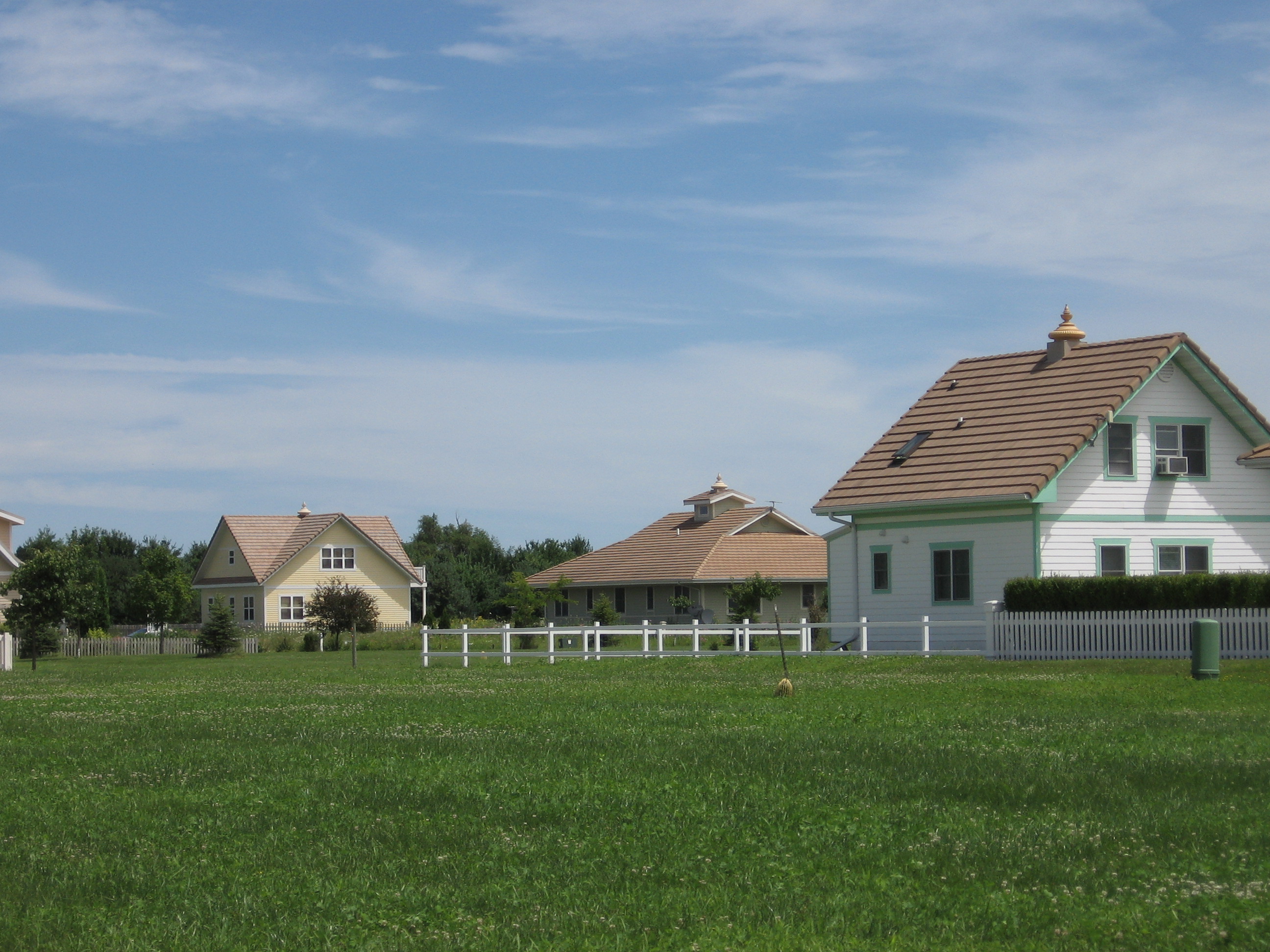 Homes in Maharishi Vedic City, Iowa, where Maharishi Sthapatya Veda standards are mandated.