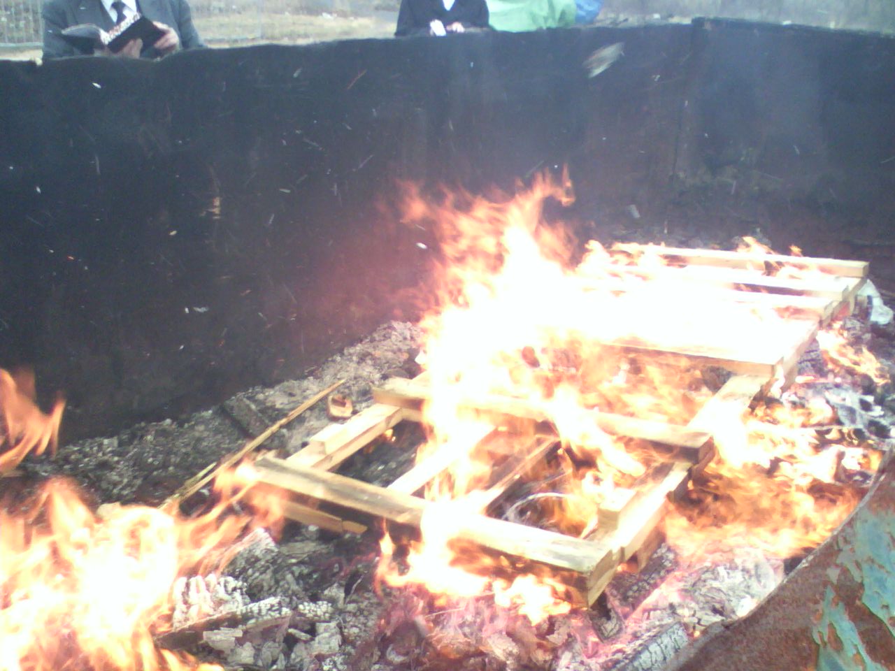 Bi'ur Chametz, burning to remove five Chametzgrains during an annual Jewish festival period