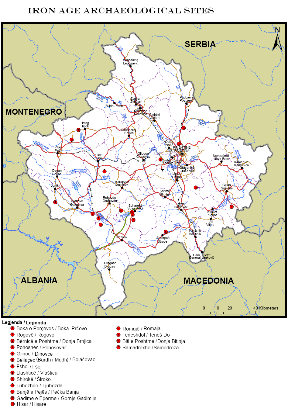 Iron Age sites in Kosovo