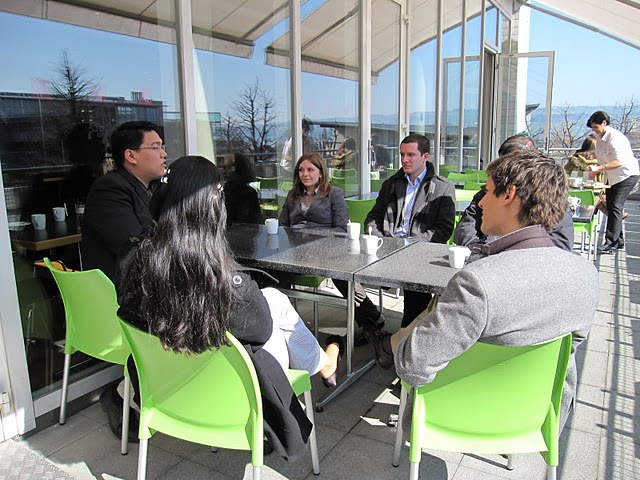 E. A. Gonzalez having an open discussion with colleagues in Notwill, Switzerland in 2011.