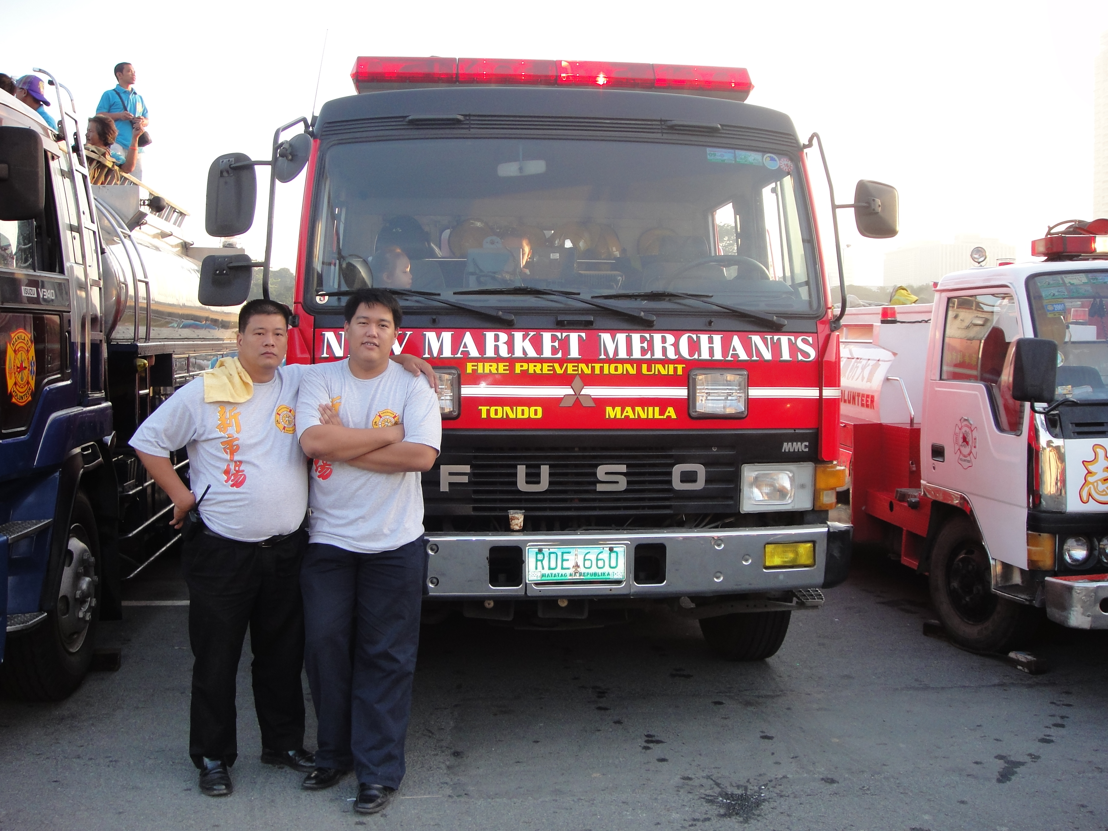 Preparation for the APVFBI Fire Safety Awareness Month Parade. Taken in front of Apollo Engine, 2009