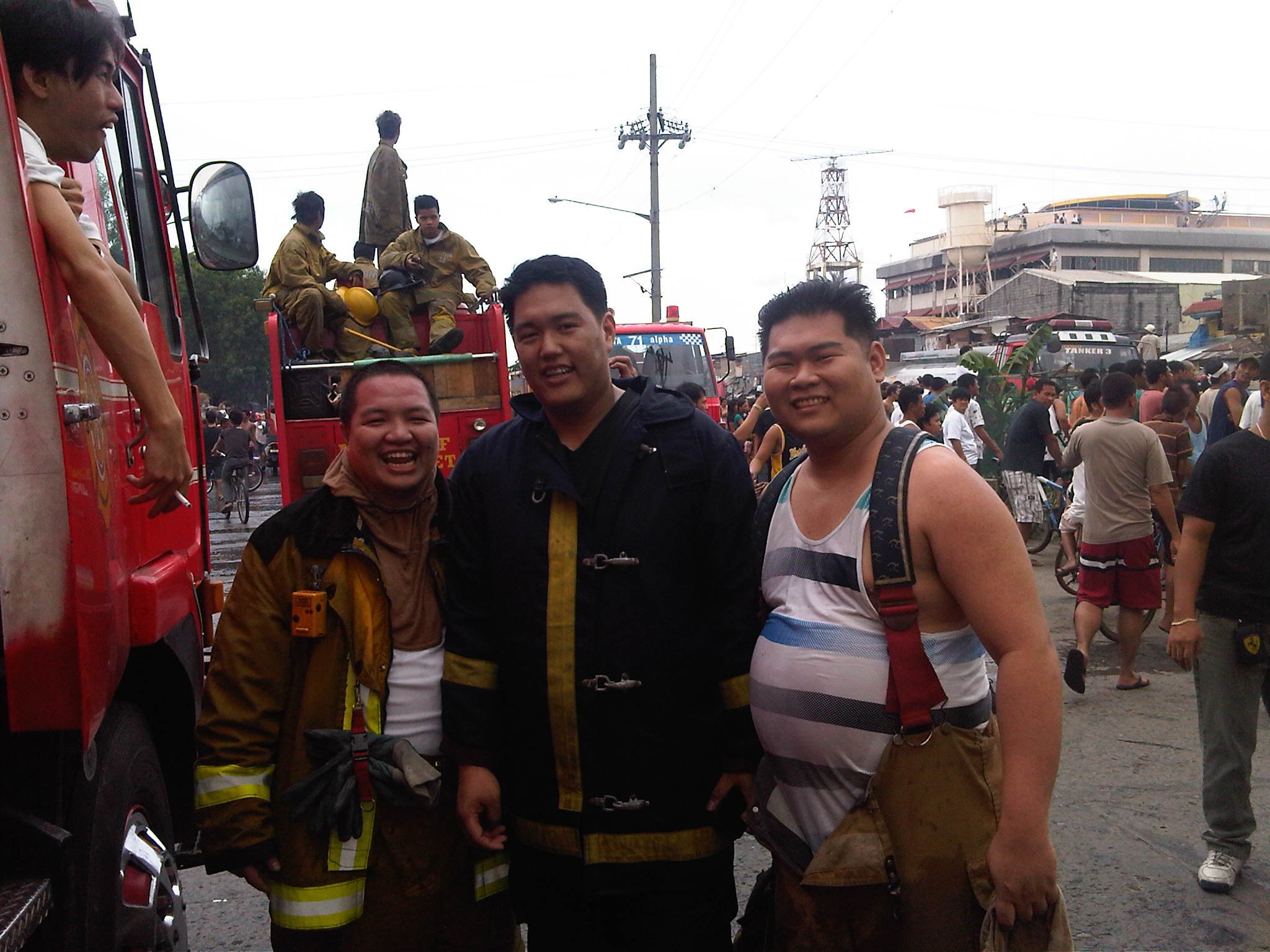 After a fire incident in Navotas, Philippines, in the new year of 2011.