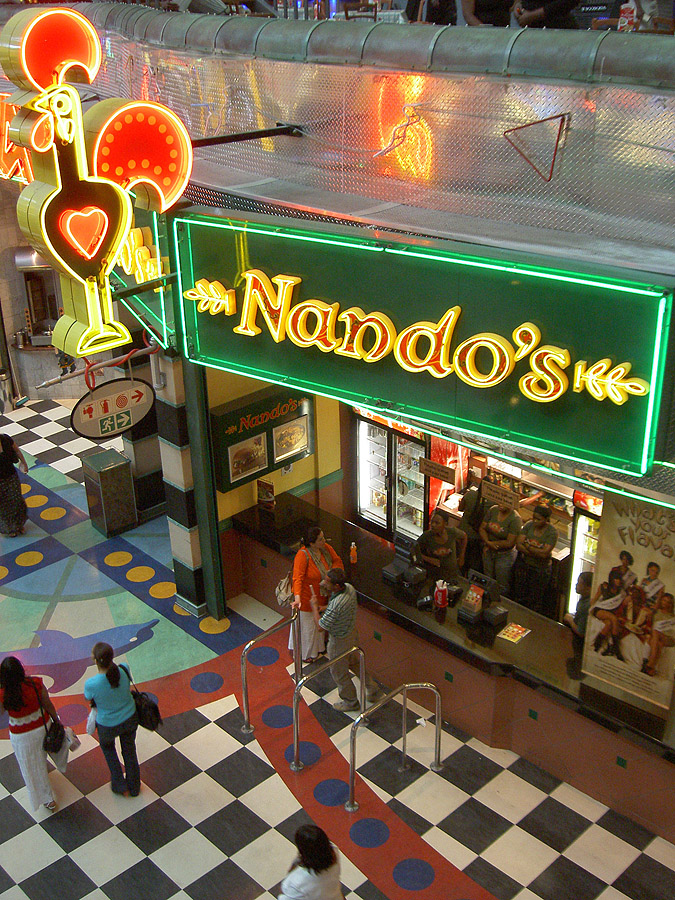 Nando's take-away in Canal Walk shopping mall, Cape Town Nando's take-away in Canal Walk shopping mall, Cape Town