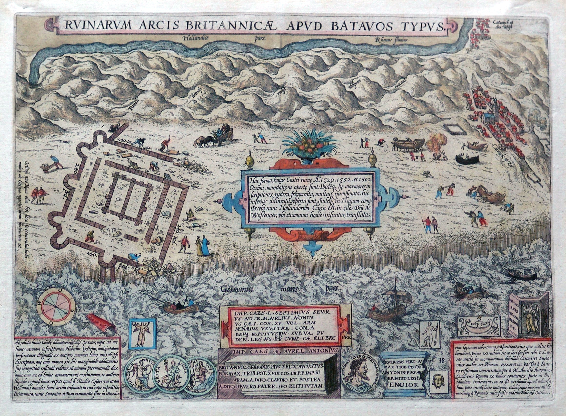 The Brittenburg designed by Abraham Ortelius in 1581