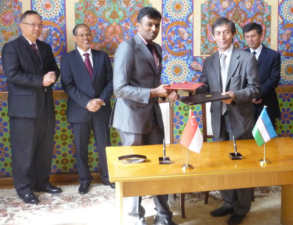 The Singapore Environment Council and the Ecological Movement of Uzbekistan signed an MOU in April 2012 to collaborate in the areas of environmental and health protection. The Singapore Environment Council and the Ecological Movement of Uzbekistan signed an MOU in April 2012 to collaborate in the areas of environmental and health protection.