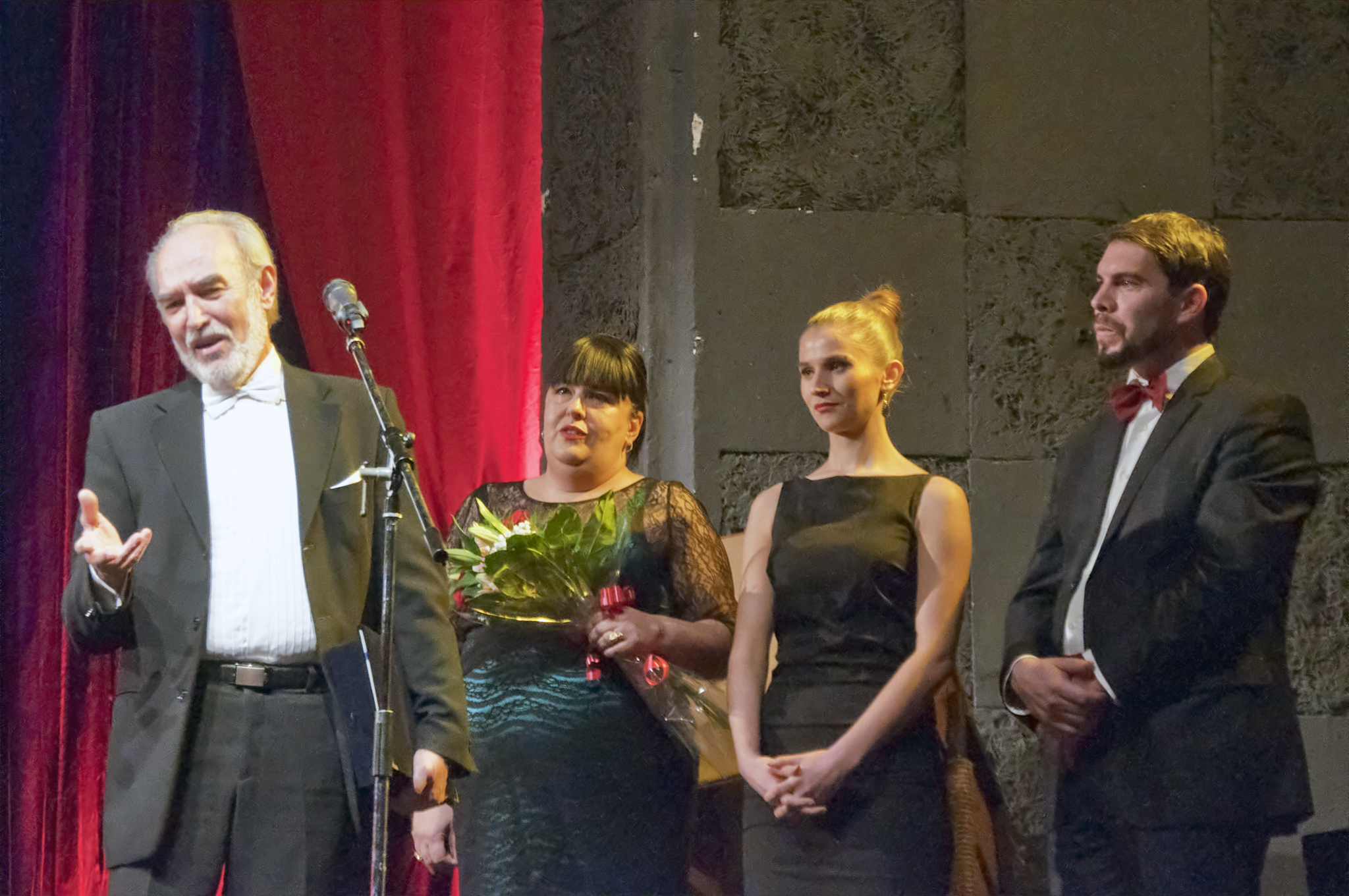 Rauf Dhomi Kosovan Composer (left in the picture