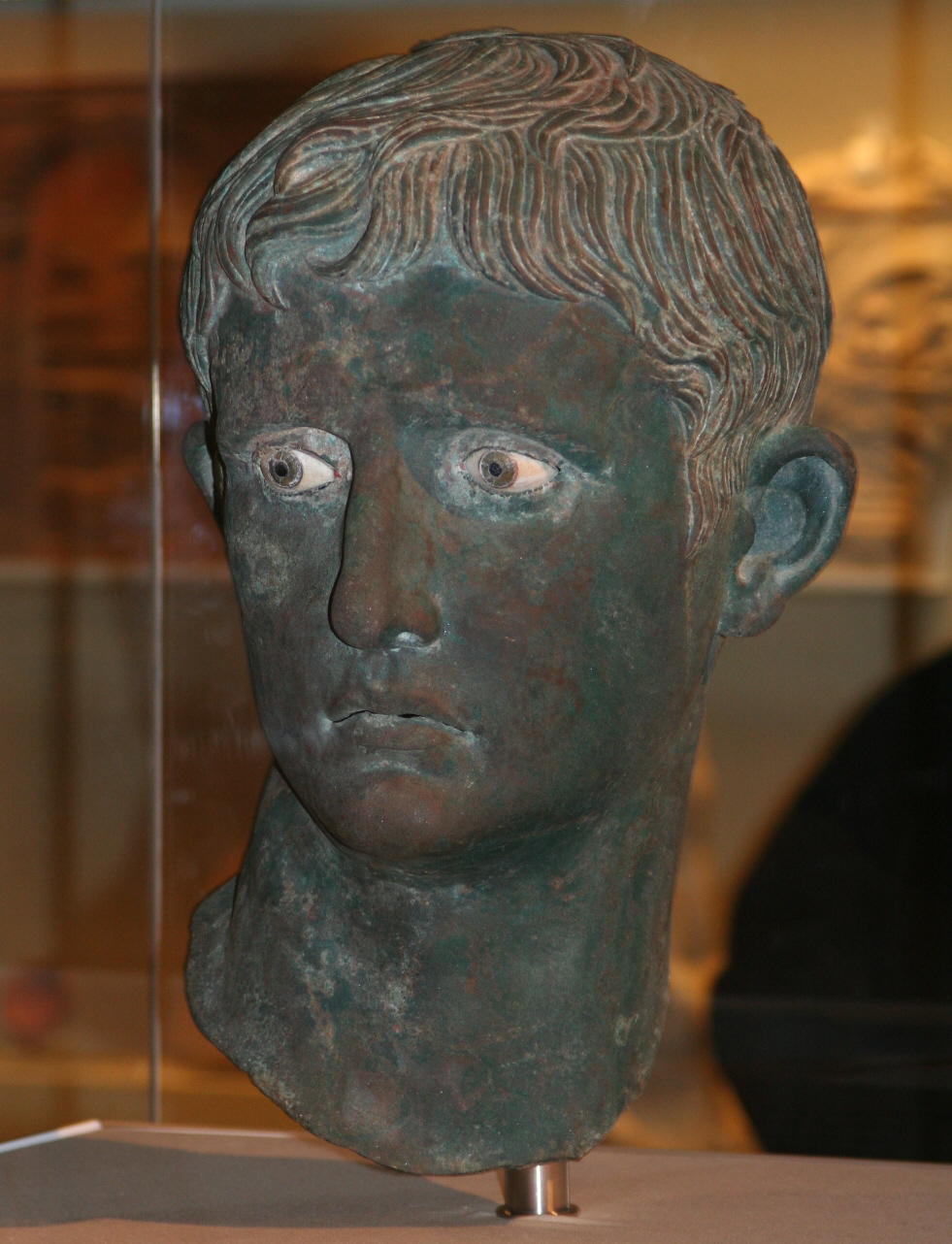 Bronze head of the Roman Emperor Augustus found in Meroë
