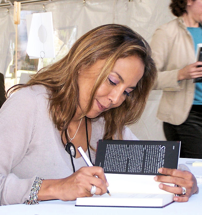 Christian Berber Malika Oufkir signs her book, "Freedom: The Story of My Second Life", at the 2006 Texas Book Festival