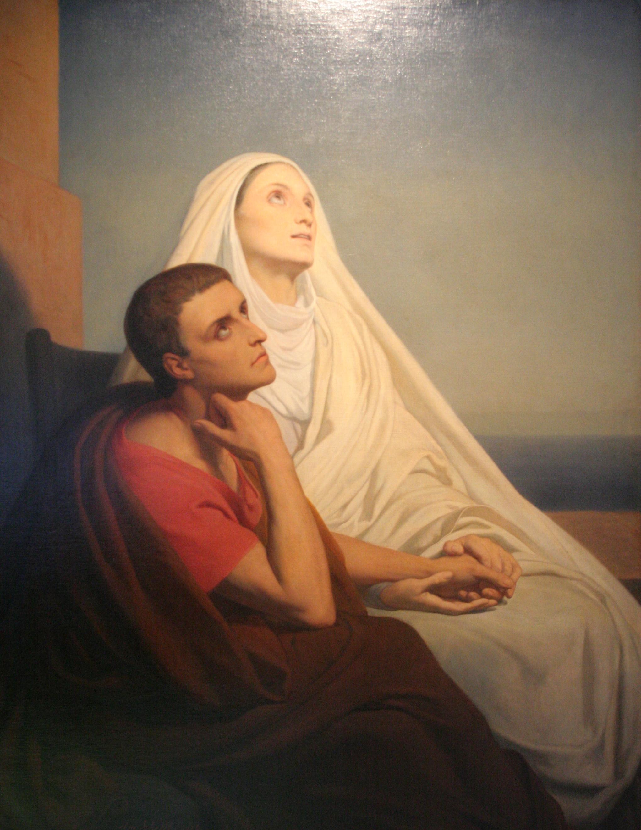 The Christian Berber Saint Augustine with his mother Saint Monica