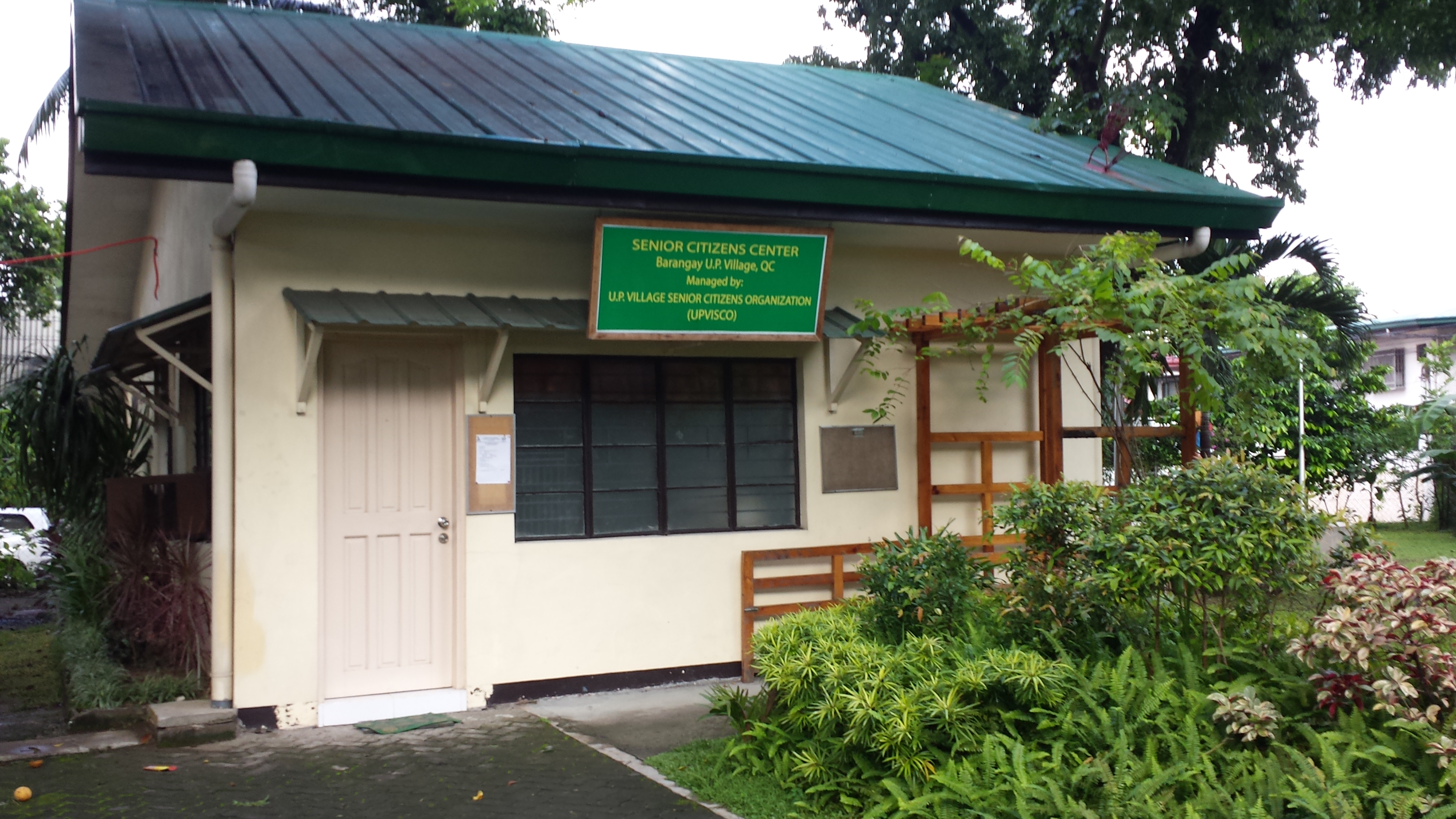 Sr Citizen Center inside Bgy. UP Village Compound.