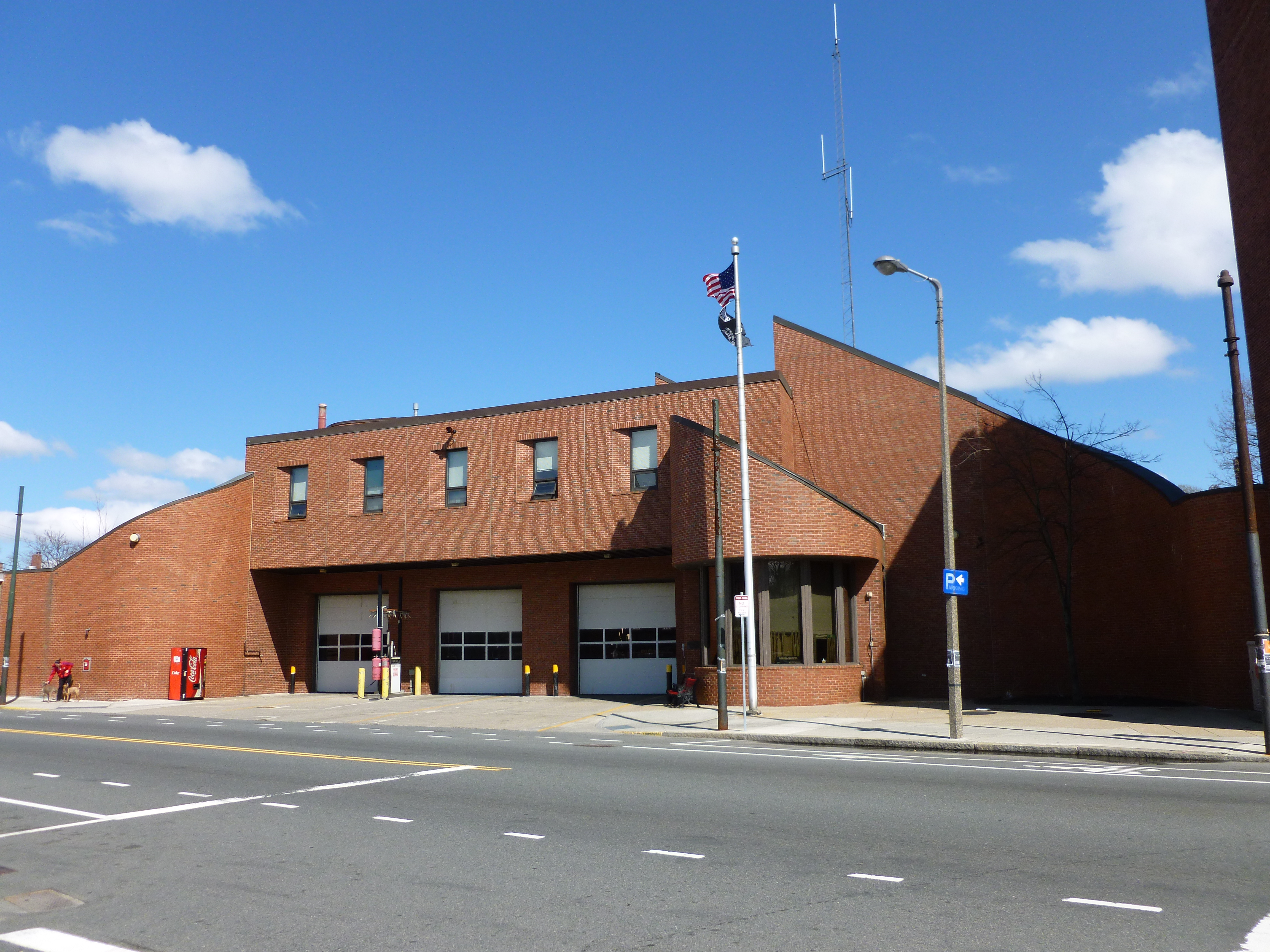 Quarters of Engine 28, Tower Ladder 10, and C7(2nd Division Chief) in Jamaica Plain.
