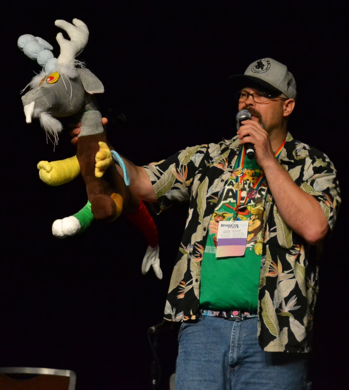 Dusty Rhoades, hosting the 2014 BronyCon charity auction