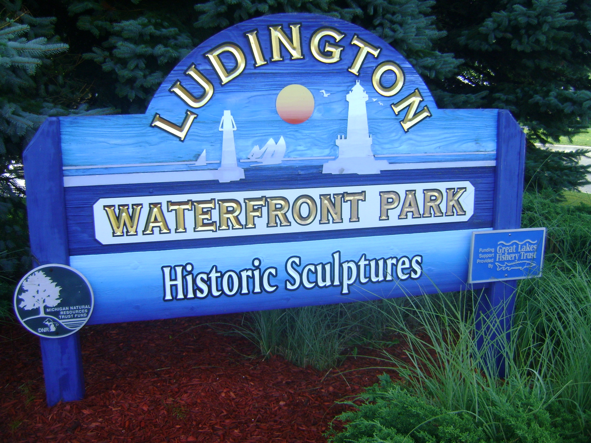 Entrance sign to park