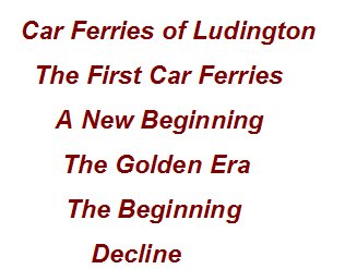 Plaque names of Carferry display