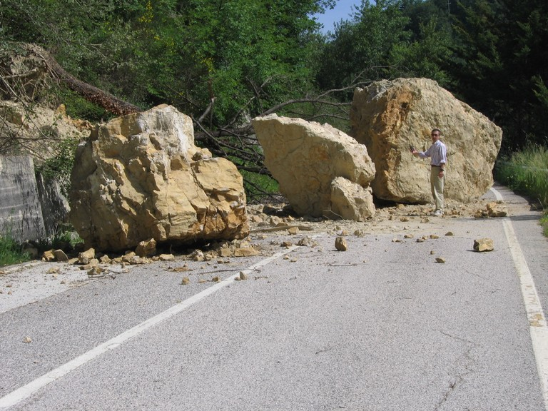 A rock fall disrupts a road|alt=A rock fall disrupts a road A rock fall disrupts a road|alt=A rock fall disrupts a road
