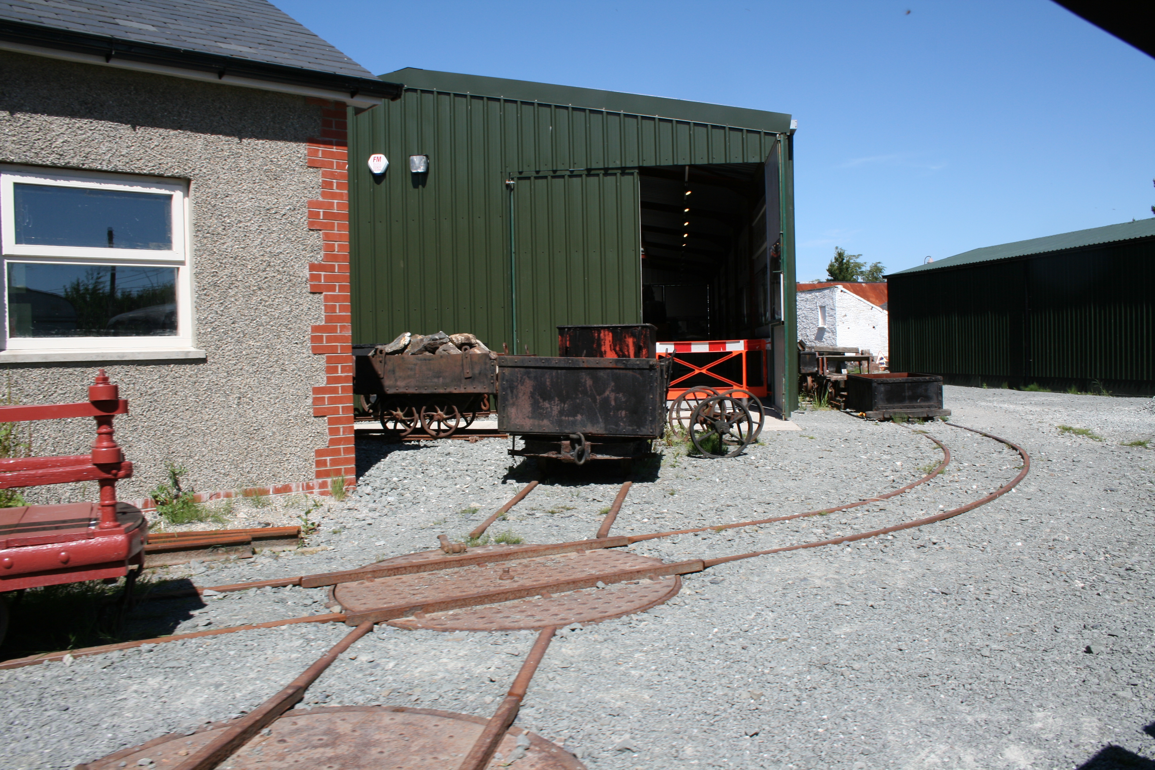 A small railway turntable such as could have existed at the Dreghorn exchange sidings