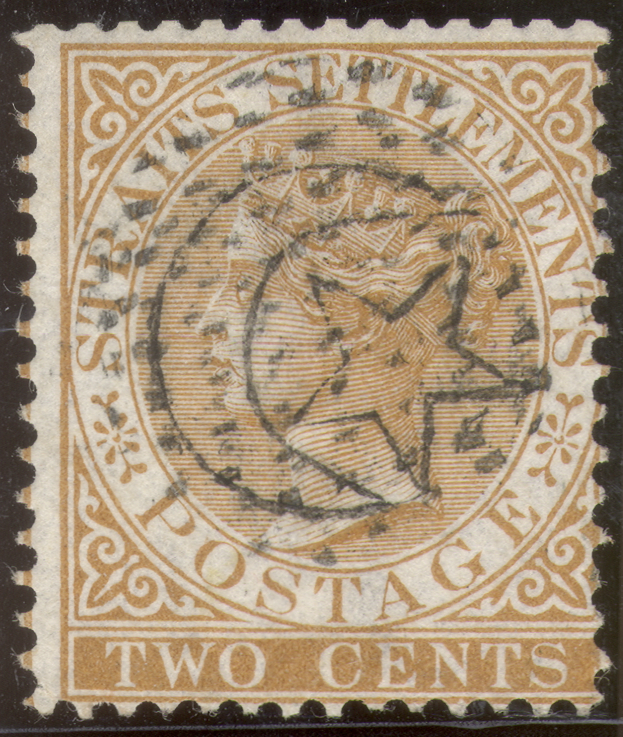 Queen Victoria on the first stamp of Johore, 1876. Queen Victoria on the first stamp of Johore, 1876.